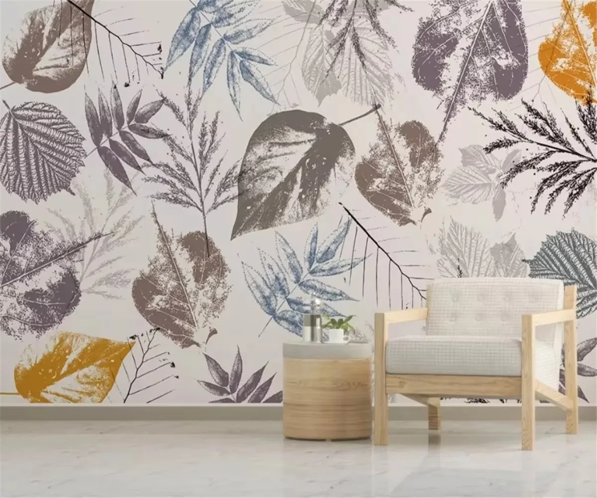 Custom high quality fashion interior wallpaper tropical rain forest leaves green TV background decoration wallpaper for walls 3d