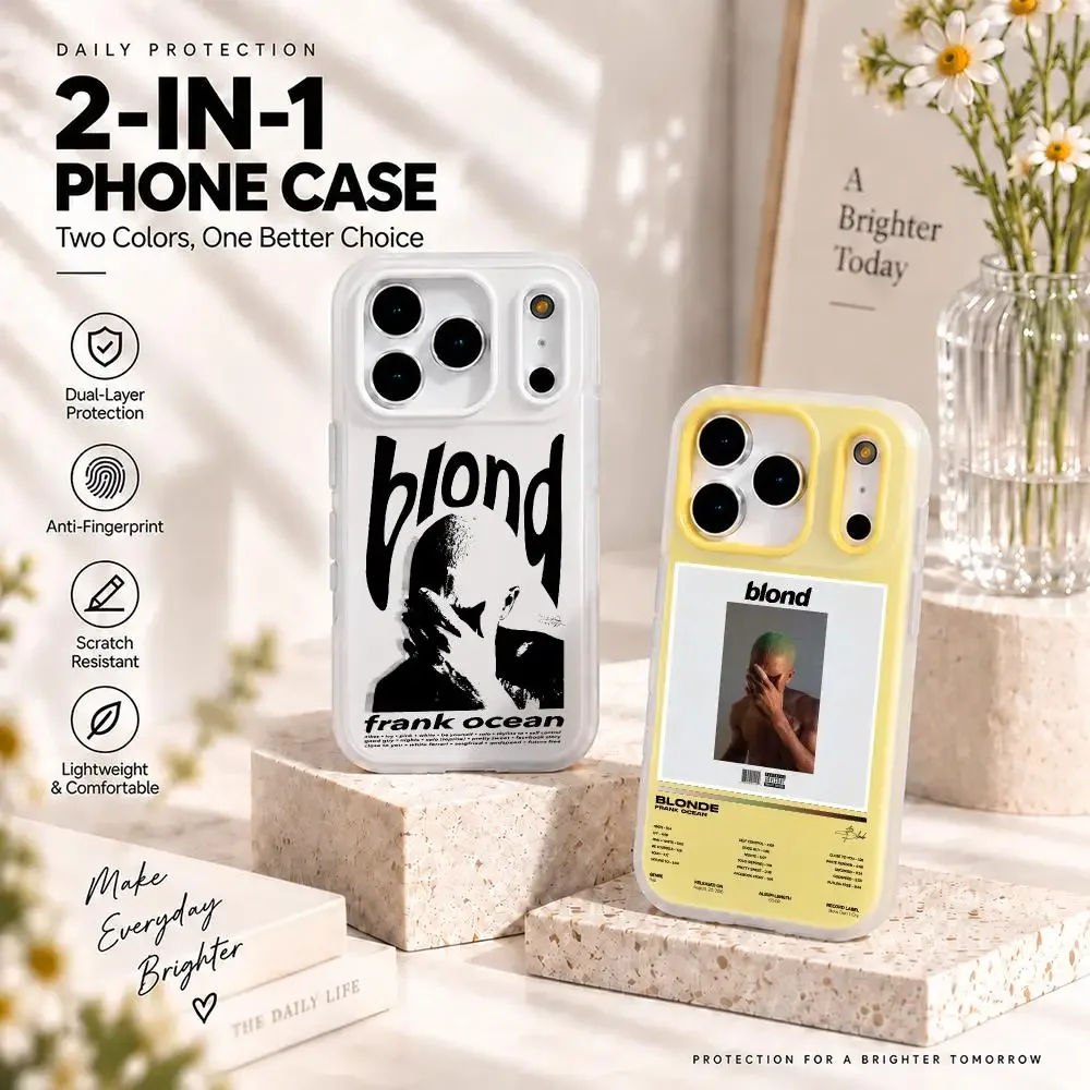 Singer Frank Blonde Oceans Hot Phone Case 2 in 1 Matte Case for iPhone 18 17 16 15 14 Pro Max Shockproof Slim Cover