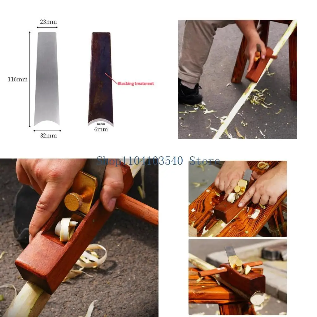 02DC Indonesian Teak Block Plane for Round Trimming of Tool Handle and Rod Featuring Metal Cover Finishing Tasks