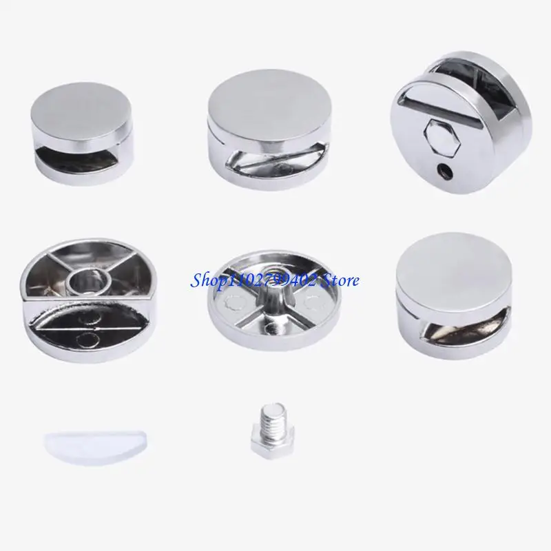 547F 4pcs Sturdy Zinc Alloy Mirror Clip Supports for Reliable and Long Time Use
