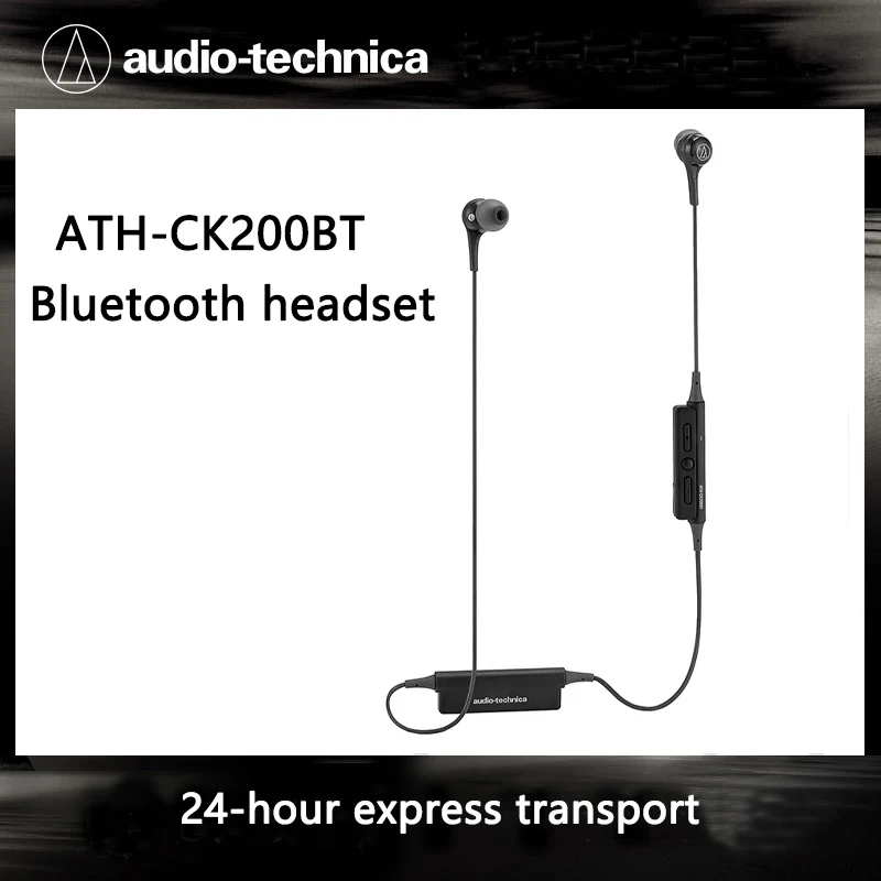 Audio Technica ATH-CK200BT Bluetooth Earphone Wireless Sport Earbuds Pure Sound Stereo Music Headset with Mic Sports Headphones