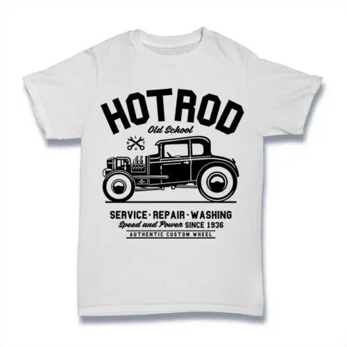 

Hot Rod Old School T-Shirt. 100% Cotton Premium Tee NEW