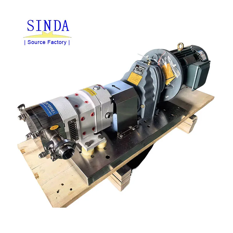 Sanitary Stainless Steel Food Grade High Pressure Gear Rotor Stator Rotary Lobe Pump for High Viscosity Products