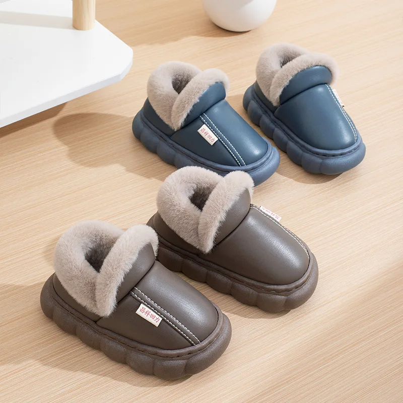 الأطفال أحذية قطنية بريطانيا نمط الاطفال النعال الكلاسيكية بلون الخياطة أفخم الشتاء الدافئ الفتيان الفتيات شباشب على الموضة