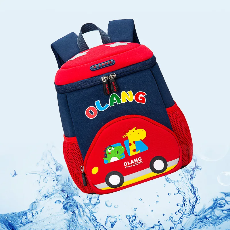 Cartoon Car School Bags for Kids Girls Boys Cute Waterproof  Backpack Kindergarten Primary School Bookbag Lightweight Backpack