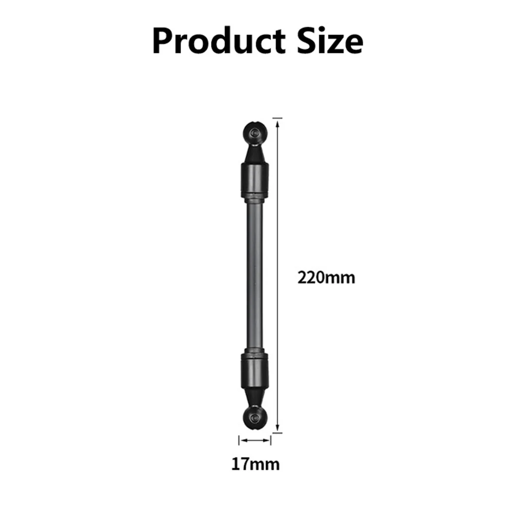 17mm Double Ball Adapter Phone Mount Extension Double Ball Mounts Navigation Holders With 360-degree Rotation Adjustable Angles