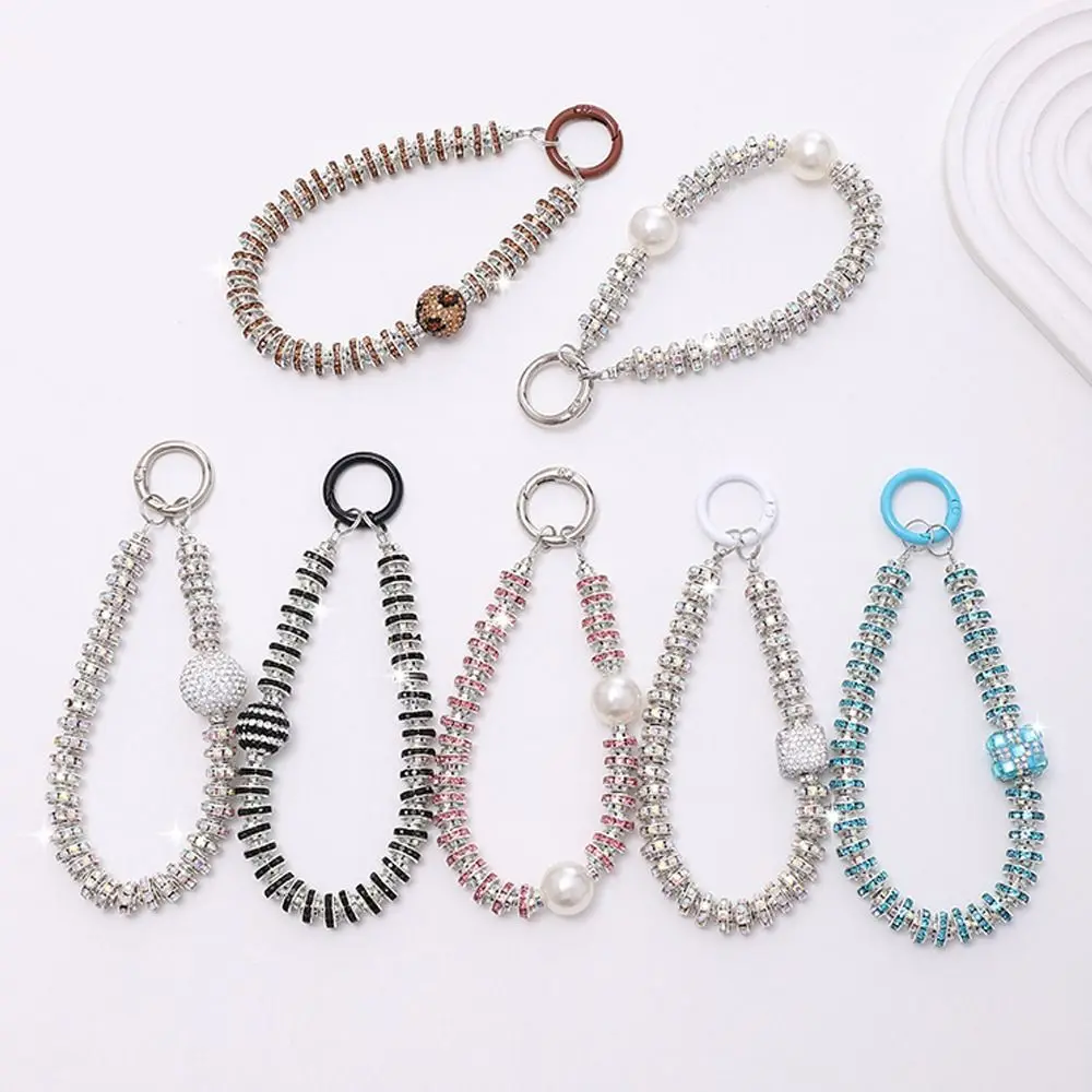 Luxury Keychain Rhinestone Phone Lanyard Bright Bling Bling Diamond Crystal Anti-lost Rope Hanging Cord Phone Accessories