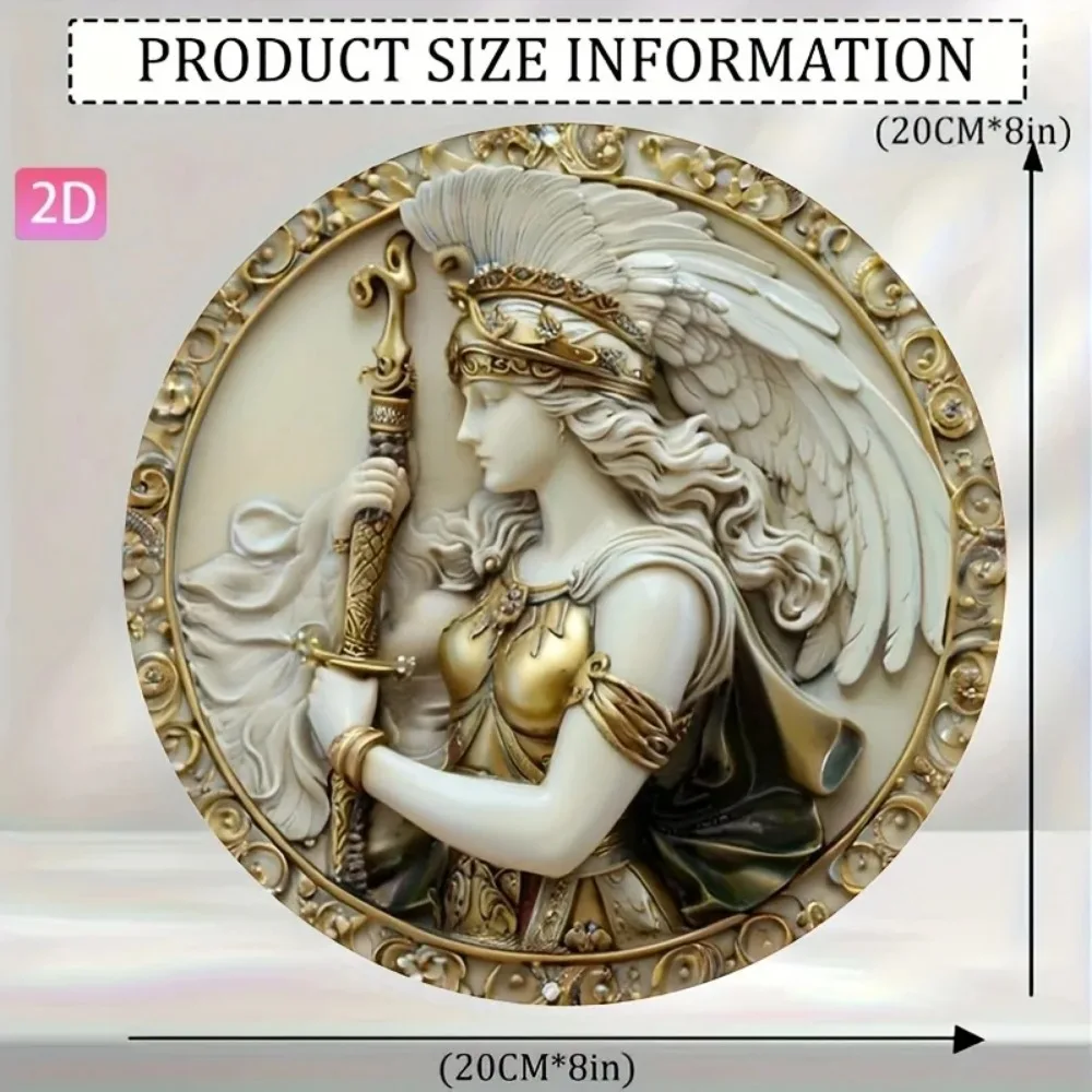 CIFBUY Vintage Athena Aluminum Wall Art Waterproof Scratchproof Metal Sign For Garden Bar Home Indoor Outdoor Yard Decor