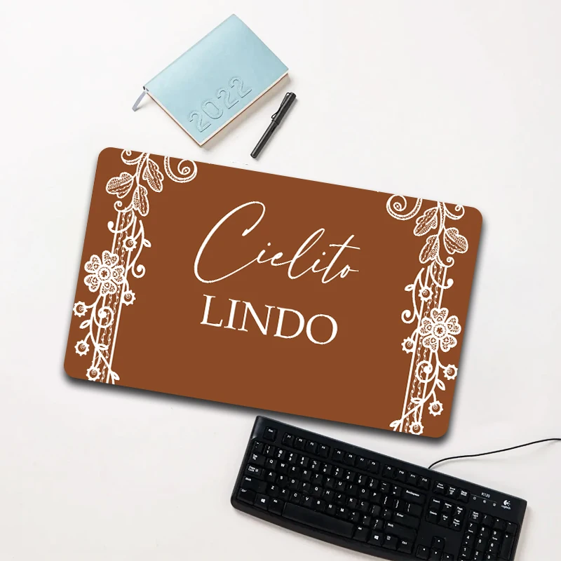 

Brown Lace Cielito Lindo Mouse Pad Large Non-slip Waterproof Desk Mat for Computer Laptop
