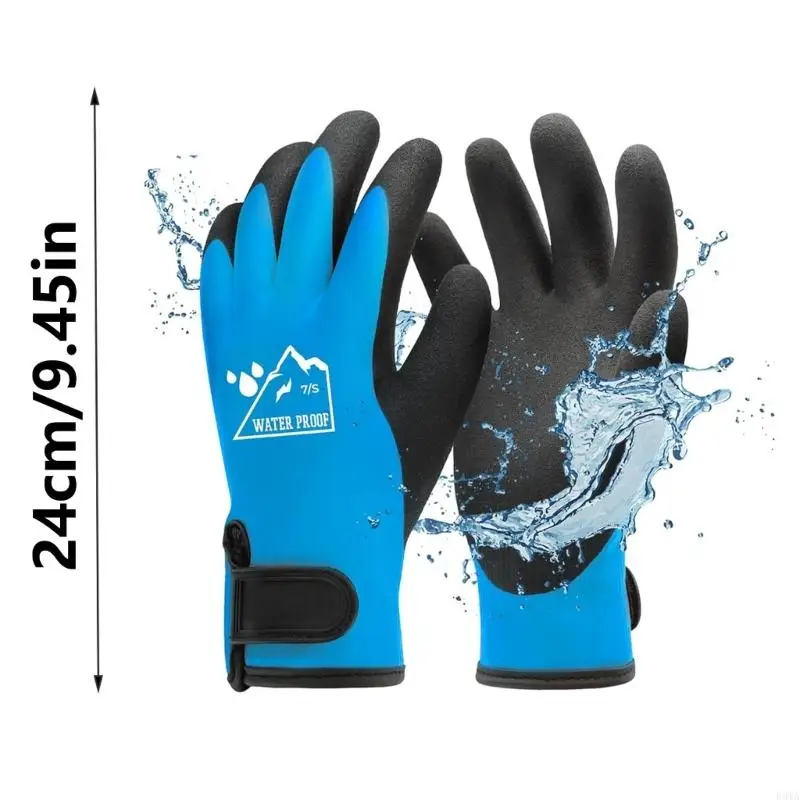 Luvas trabalho térmico F3MA para o clima frio Gardinagem inverno Luva congelador à prova d'água