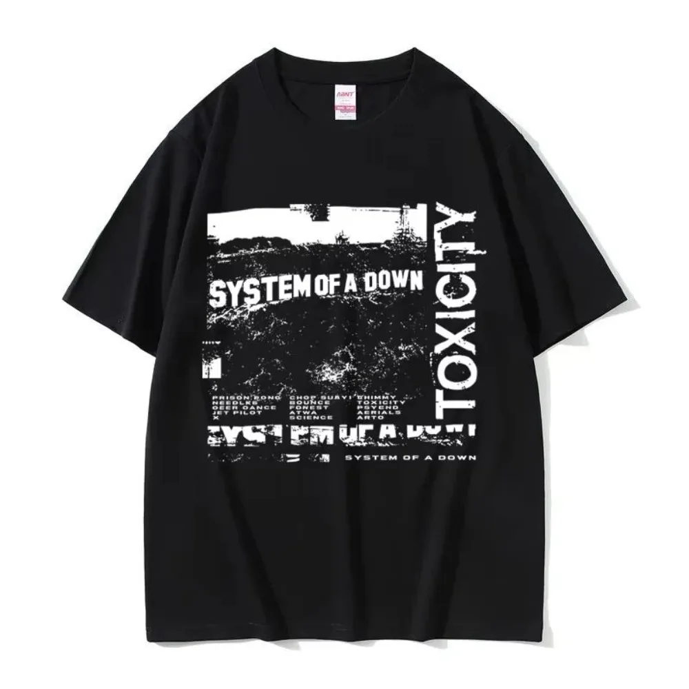 2026 System of A Down Toxicity Album Printed Men Women Gothic Rock Streetwear Men's women 90s Alternative Metal T-shirts fashion
