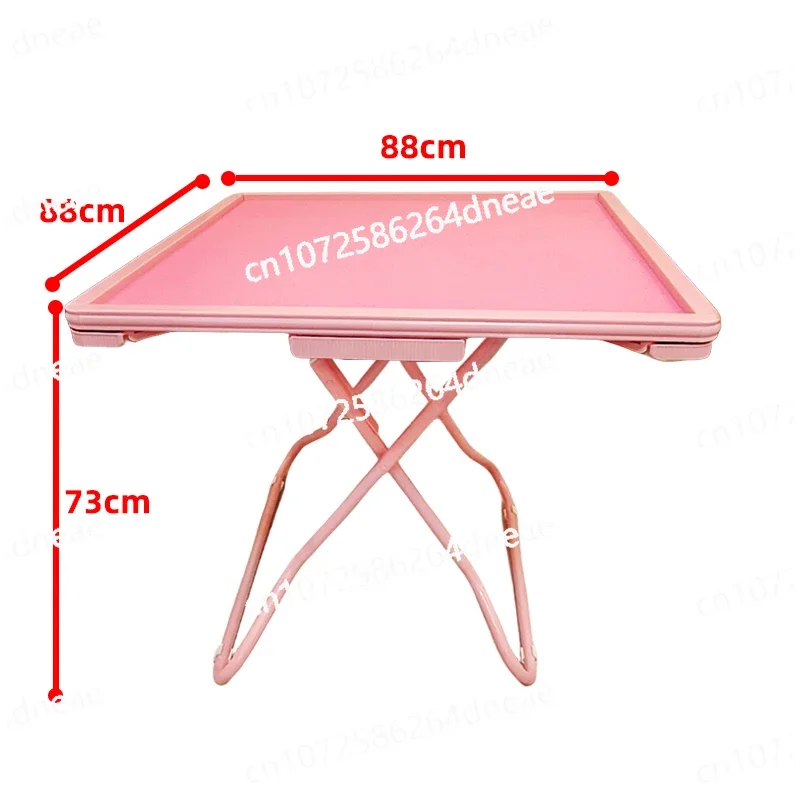 

Folding mahjong table pink chess table