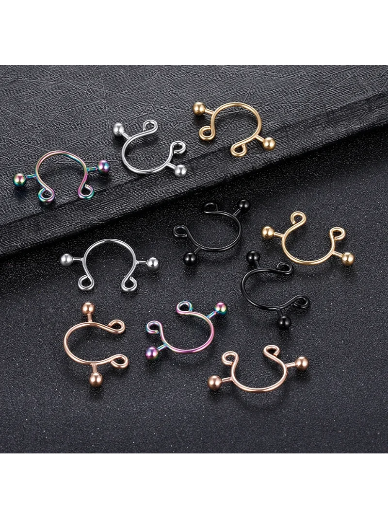 NONE Surgical Steel Nipple Clamps 2pcs Non-Piercing Body Jewelry 3