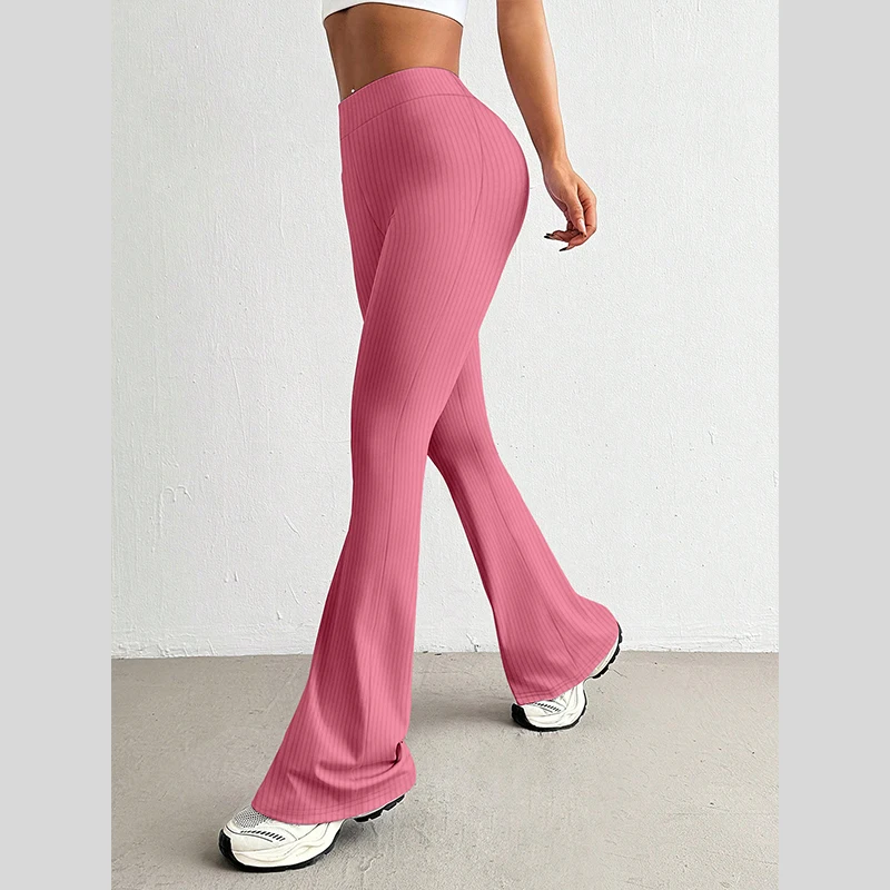 

Women's Casual Trousers Solid Colour Slim Women's Flared Trousers Fashionable Hundred Women's Drag Pants Female Clothing