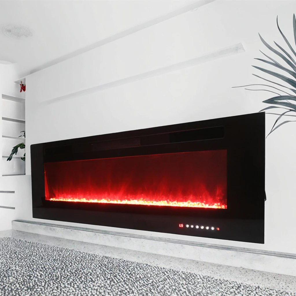 TV Stand Fireplace Insert Remote Controlled Adjustable Thermostat Electric LED Light Modern Indoor Flame Electric Fireplace
