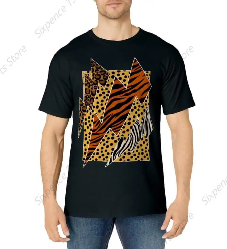 Leopard Tiger Cheetah Zebra Lightning Animal Print Shirt T-Shirt