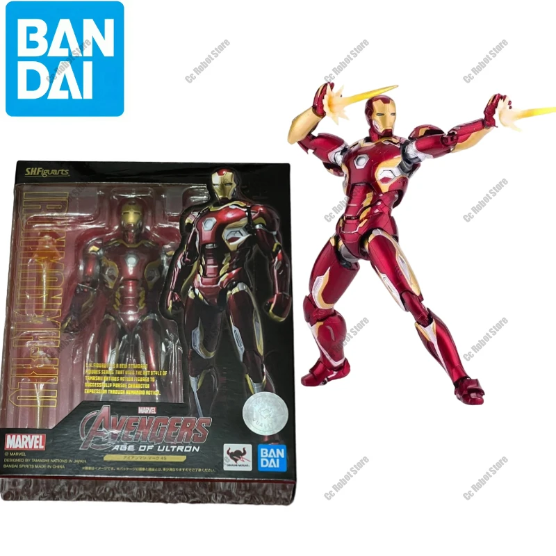 Bandai KIT MODELLO Originale SHF Avengers 2 Iron Man Mark 45 Anime Action Figure Giocattoli Modello Regali per I Ragazzi Da Collezione
