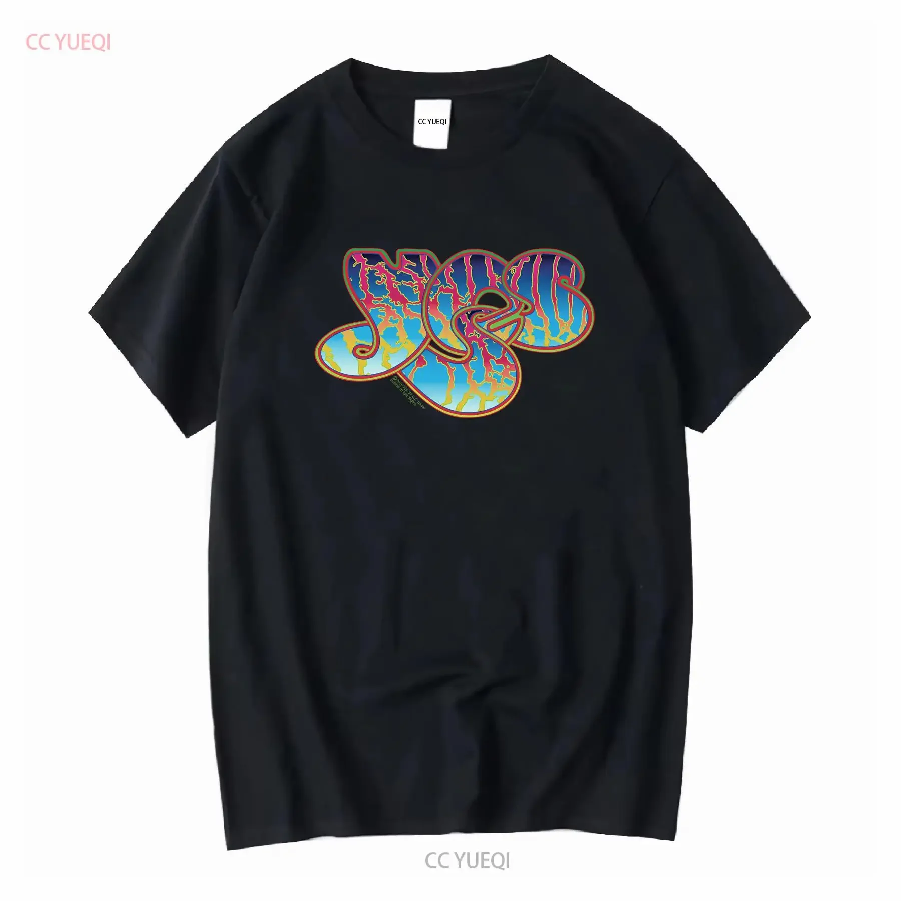 Yes 2016 Concert Tour T Shirt Blue Red Orange Roger Dean Logo Black 2XL long or short sleeves vintage Washed Versatile Soft