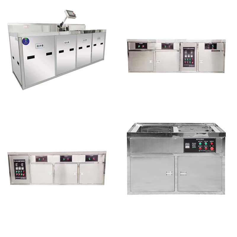 8KW 260kg Three-tank Ultrasonic Cleaning Machine for Cleaning Plastics and Metals