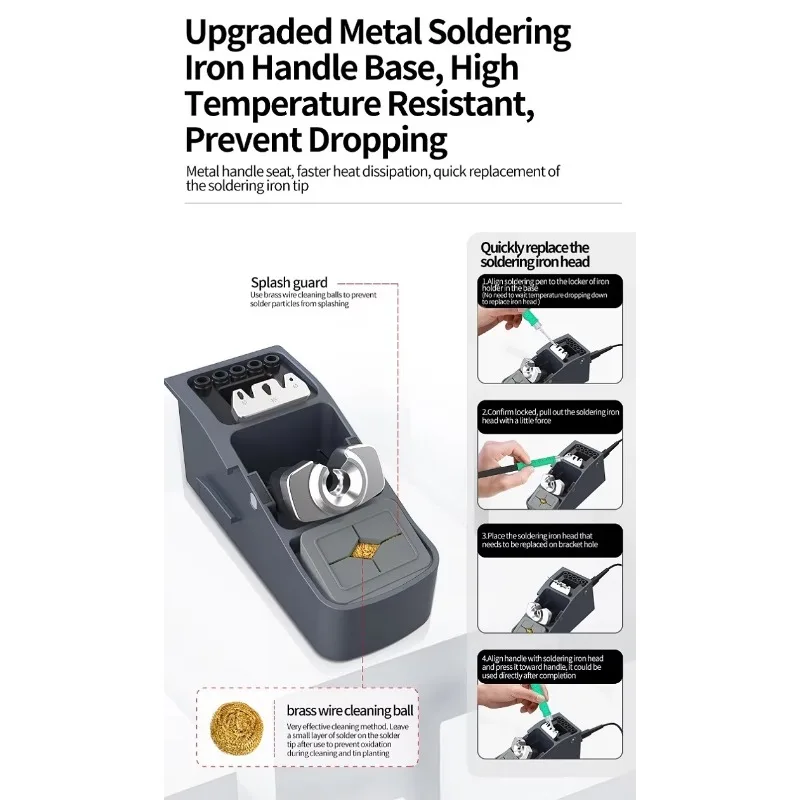 Intelligent Soldering Station With T115 Series Handle Welding Iron Tips Electric Set For SMD BGA Repair