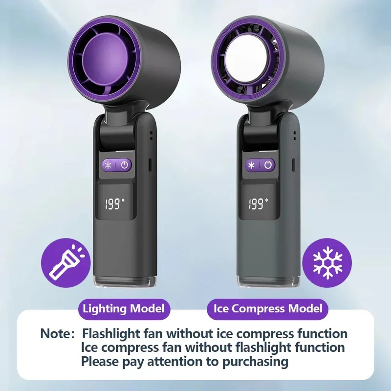 

Мини-ручной турбовентилятор, складной дизайн, 1-199-скоростной ветер, 4000 мАч, перезаряжаемый цифровой дисплей, портативные карманные вентиляторы для улицы