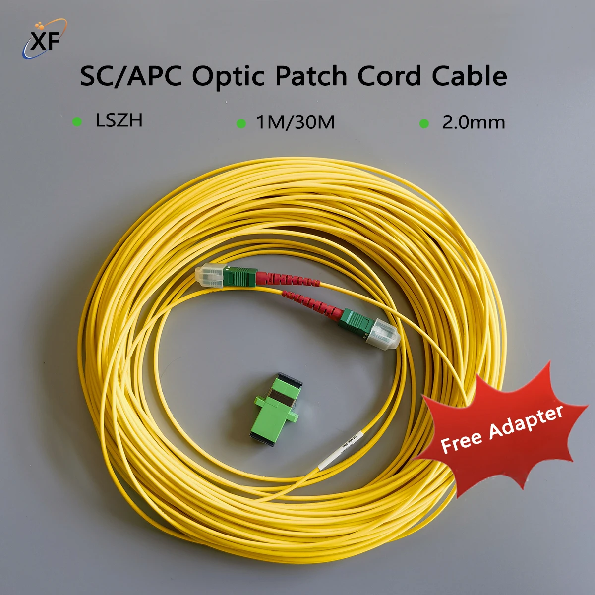 1M-30M SC/APC-SC/APC Fiber Optic Cables 2.0mm 9/125μm Simplex Converter Patch Cord Indoor FTTR Cable Fibra Optica Free Adapter