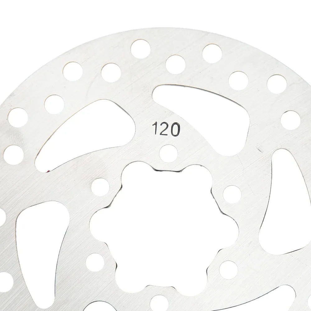

120mm Electric Scooter Disc Brake 6 Holes Anti Corrosion Brake Disc Rotor Smooth Friction Reduction Disc Brake Lining Scooters