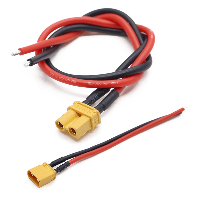 XT30 Pigtail Plug Male and Female Connector with 100mm/150mm 16AWG Tinned Wire Cable for RC Lipo Battery FPV Drone Charger