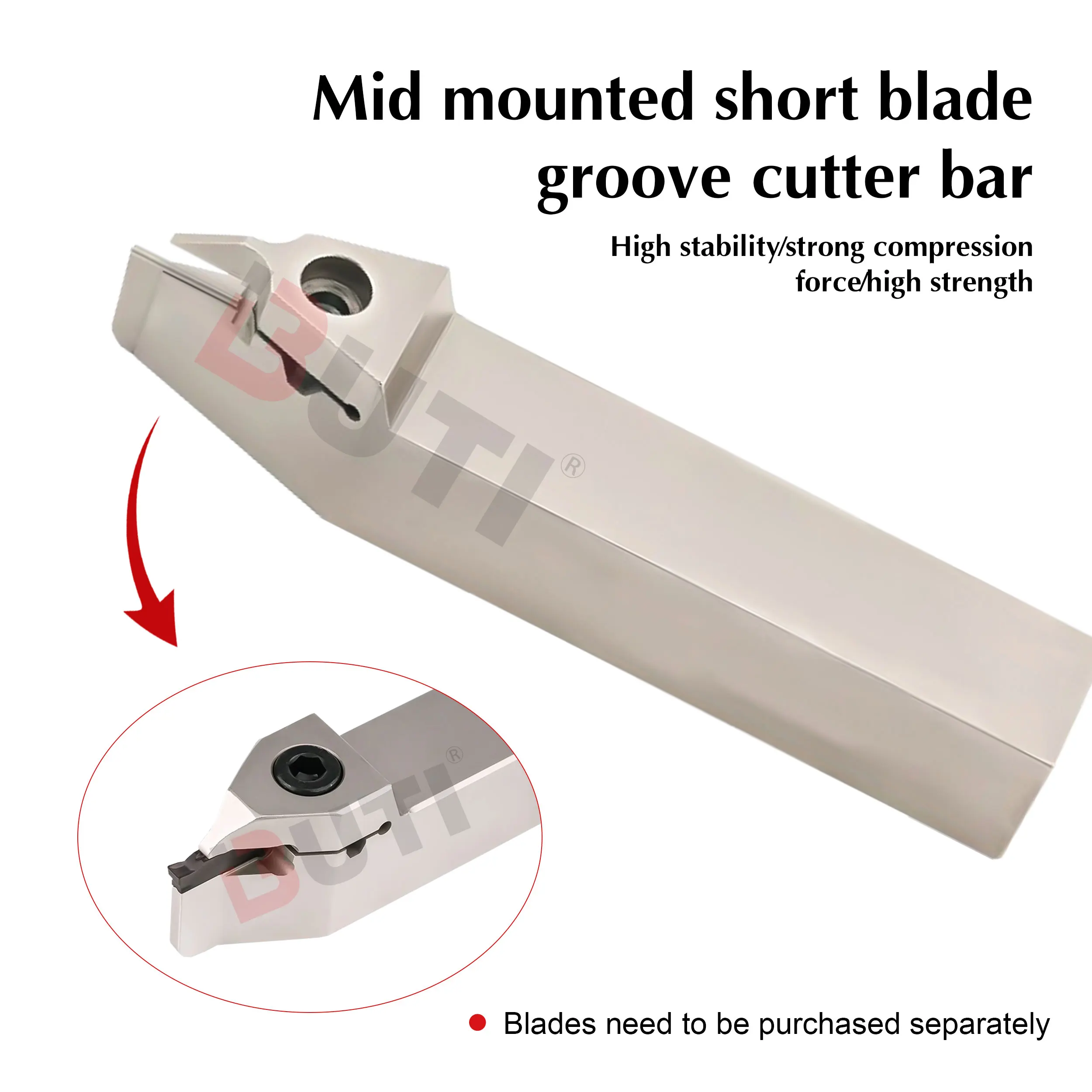 MGENN2020-2T6 2020-4T7 2525-2T6 2525-6T10 Numerical Control Lathe Mid Mounted Short Blade Groove Cutter Bar Cutting Tool Holder