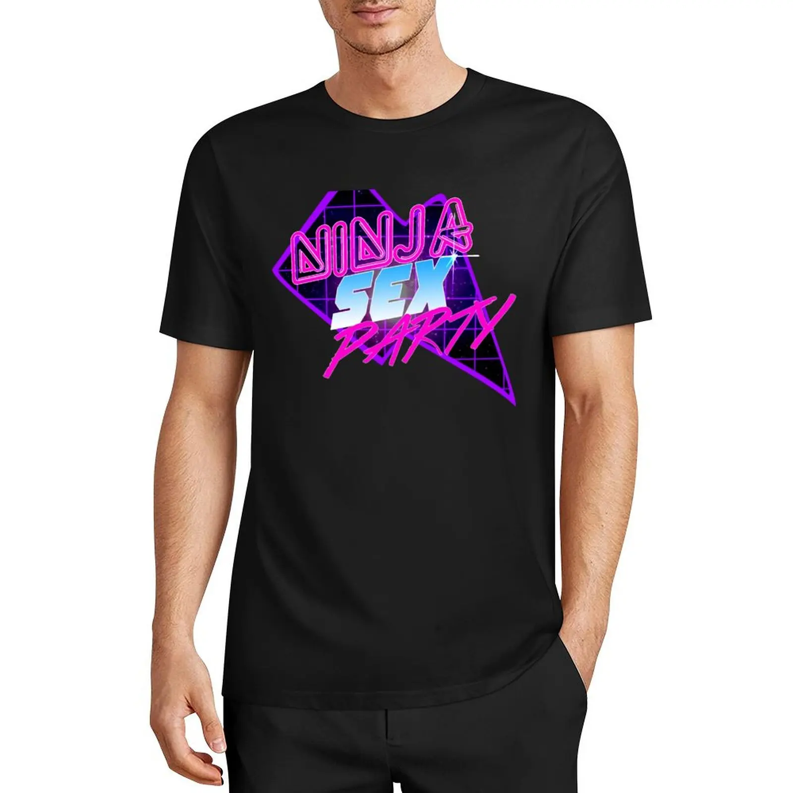 

Sexy Ninja Parties (80s inspired design) T-Shirt oversizeds aesthetic clothes shirts graphic tees clothes for men