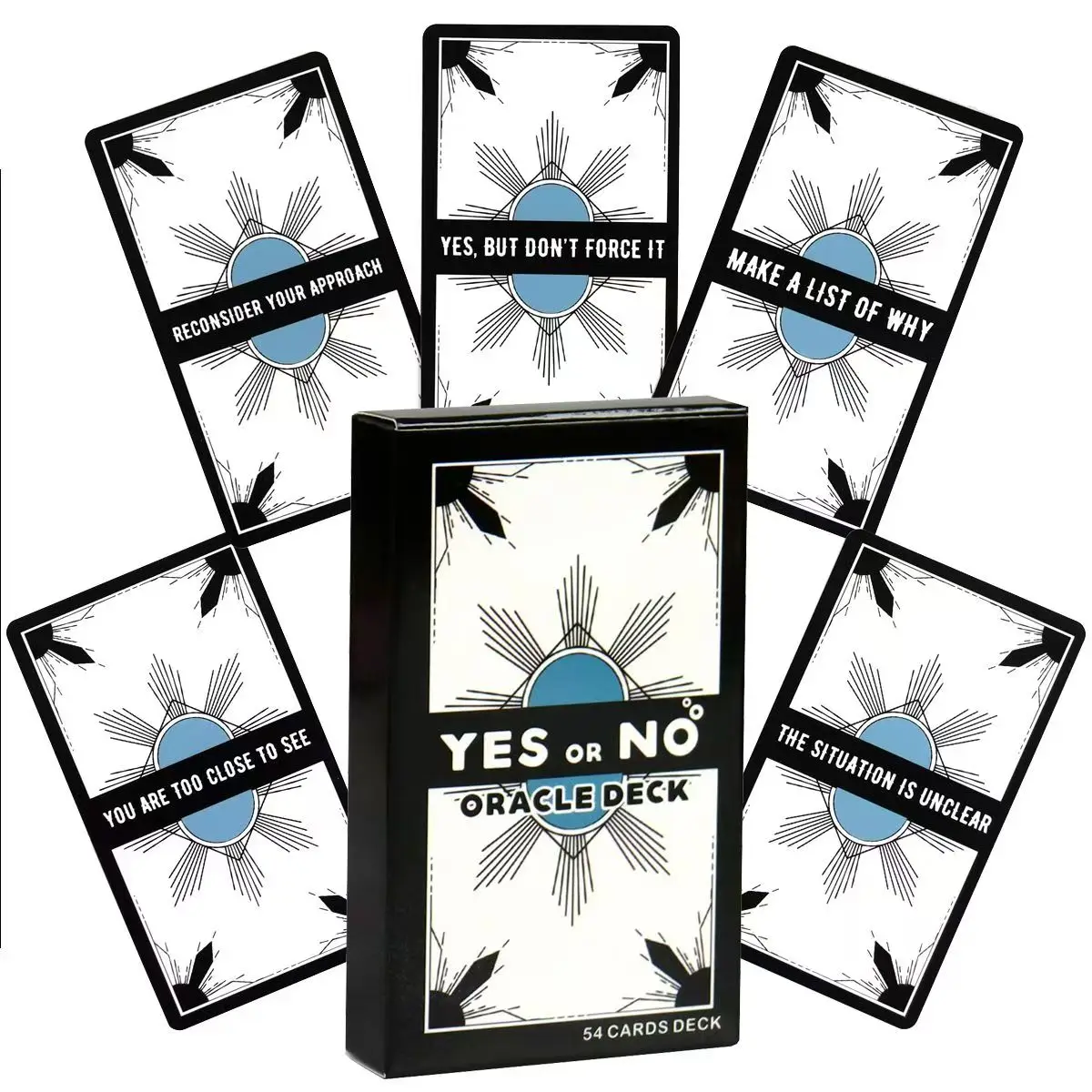 10.3*6cm Yes or No Oracle Deck Yes/No Tarot Cards - Get Quick Answers To Specific Questions 54 Pcs Oracle Cards