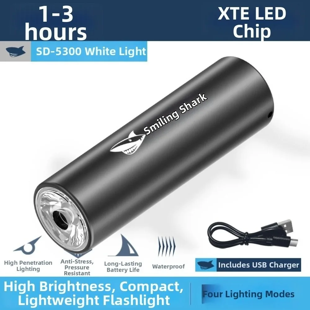 Magnetic Strong Light Flashlight Ultra Bright Portable LED Flashlight Mini Size Waterproof USB Rechargeable Flashlight