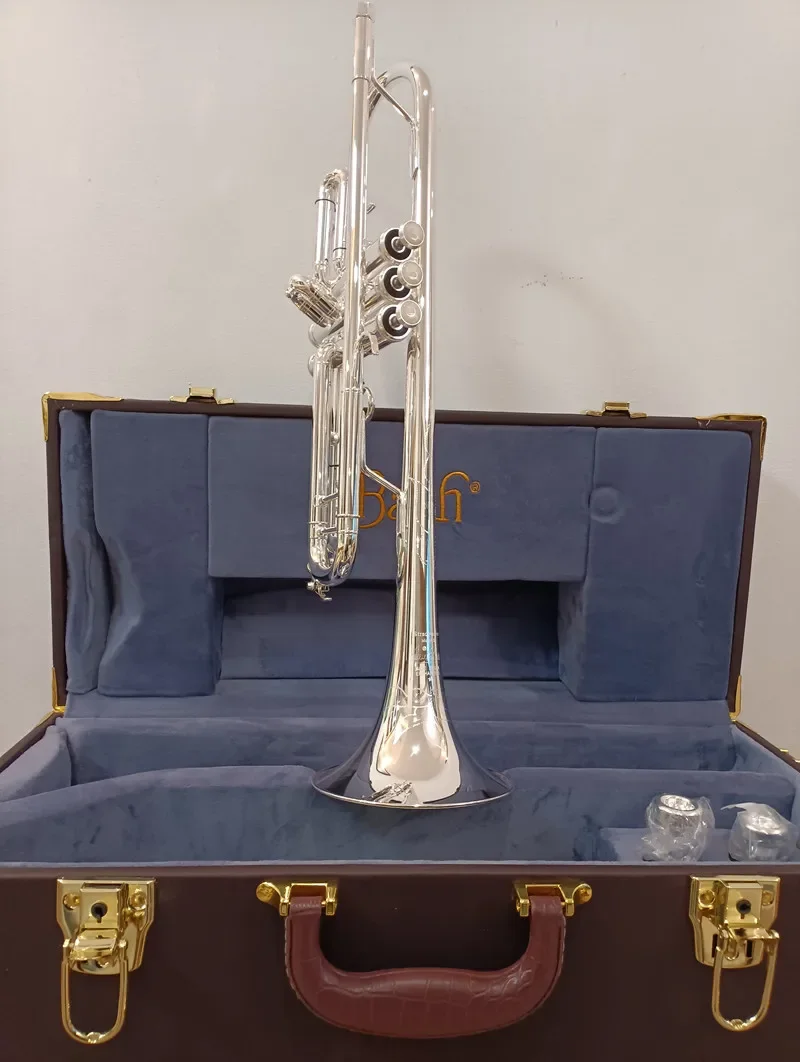 Original stradivarius  Trumpet Model 37 Silver Plated LT180S-37 Trumpete trompete with Original Blue Case free Shipping