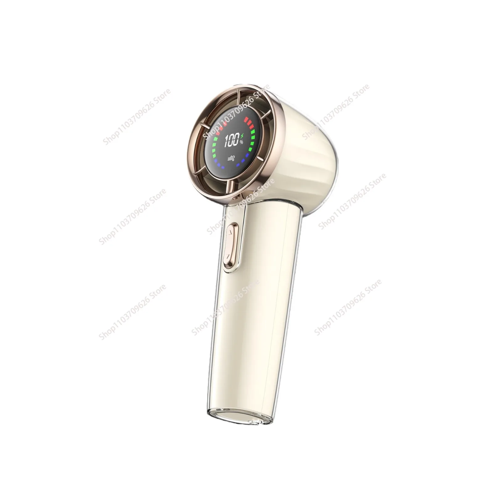 Mini Handheld Portable Fan, 4000mAh Battery Rechargeable, LED Digital Display, Travel, Camping, Outdoor, USB Fan