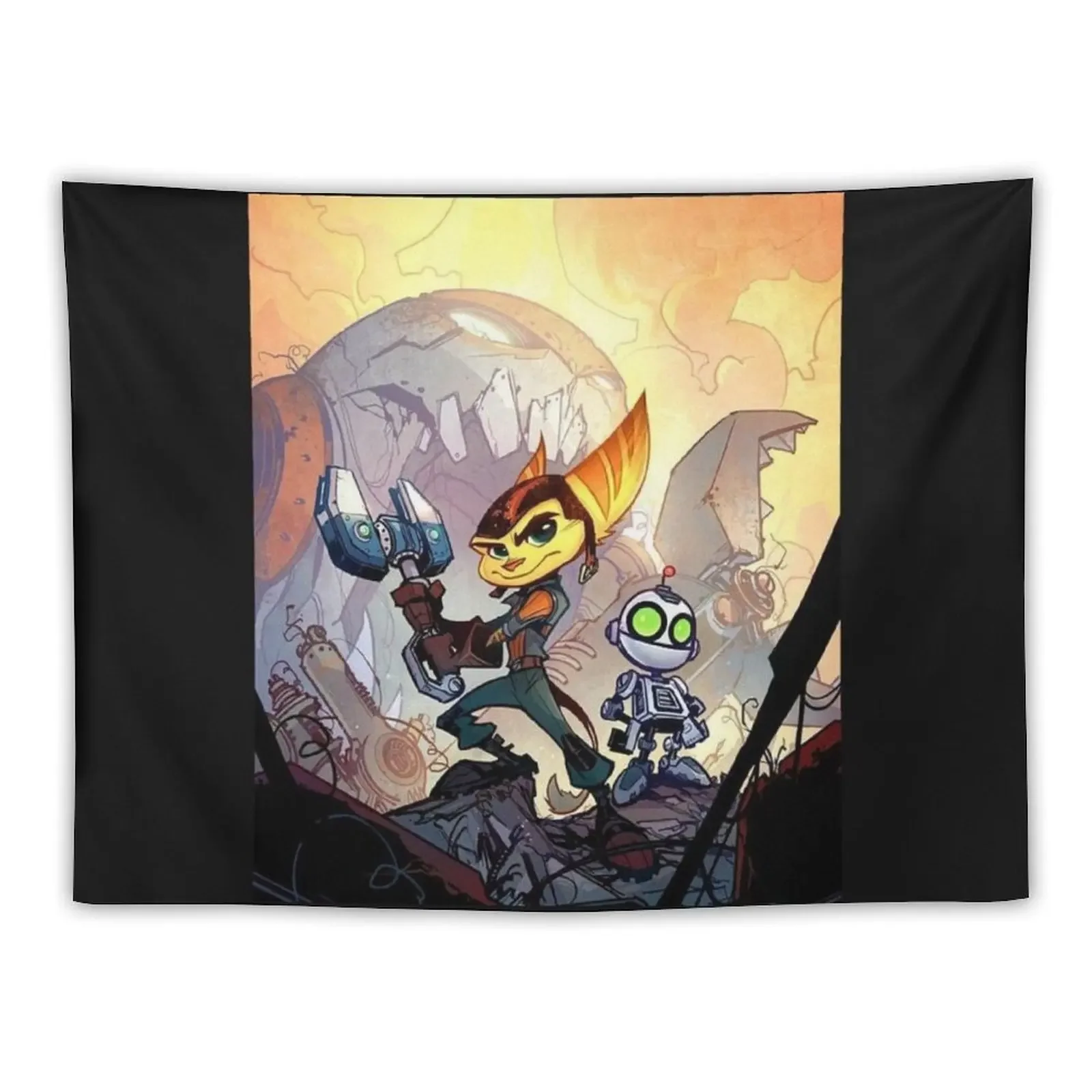 

Ratchet And Clank Tapestry Decoration For Bedroom Cute Decor Luxury Living Room Decoration Tapestry