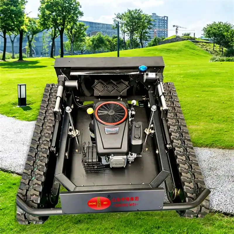 China Factory Sales Zero Turn Four Wheel Crawler Electric Lawn Mower with AI Remote Control for Farm Work Industrial Grade