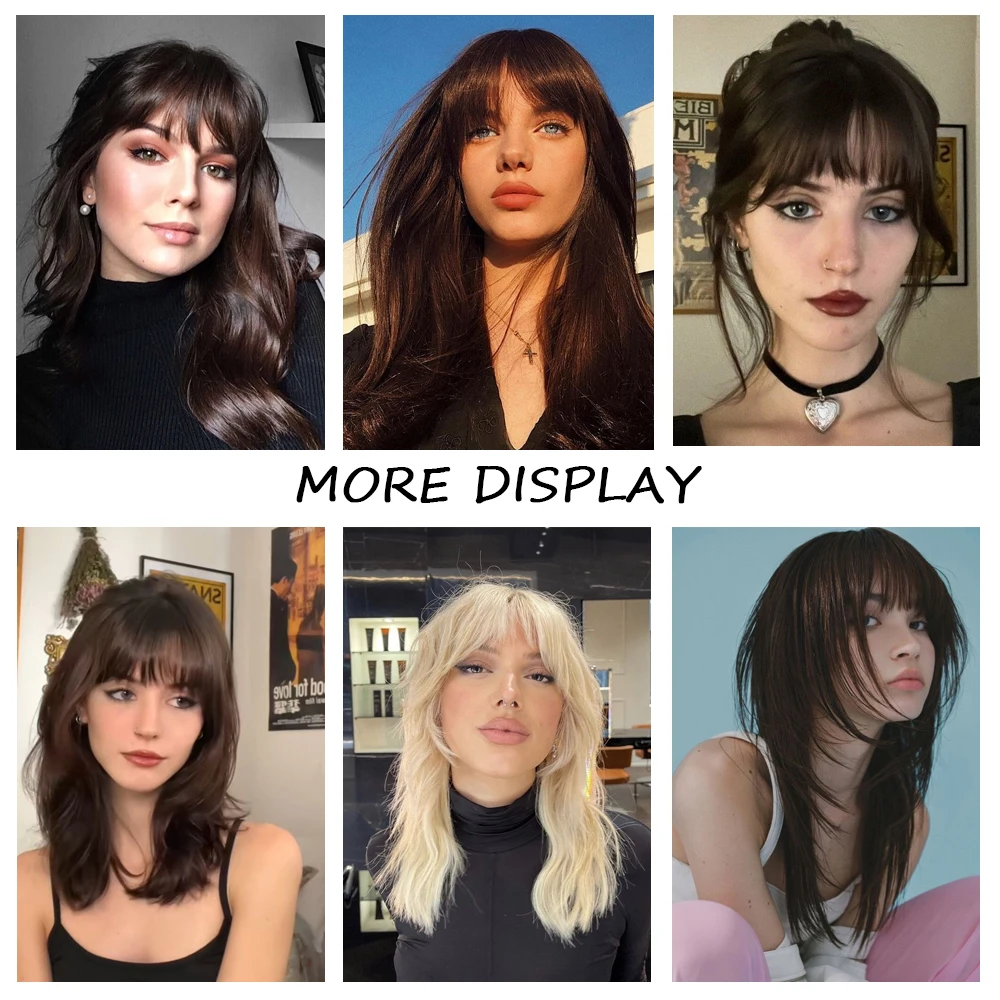 Clip in Bangs Hair Pieces French Thick Bangs Clip in Bangs Natural Color Fringe with Temple Real Human Hair for Women Easy Wear