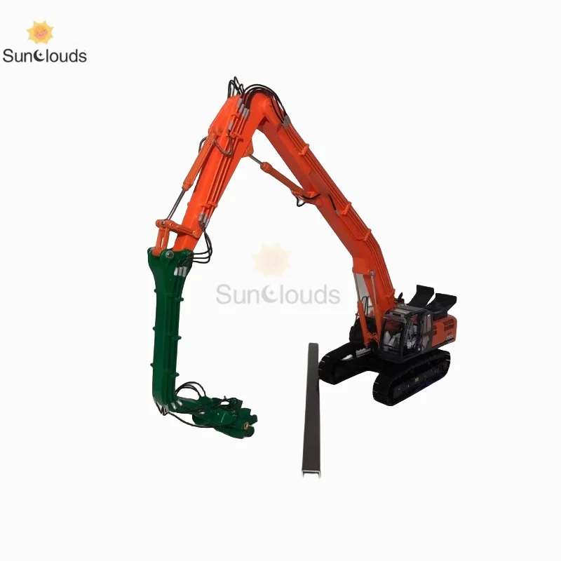 For HITACHI Telescopic Arm Pile Driver Model ZAXIS350-6 Alloy 1:50 Scale Die Cast Model Toy Car & Collection Gift & Display