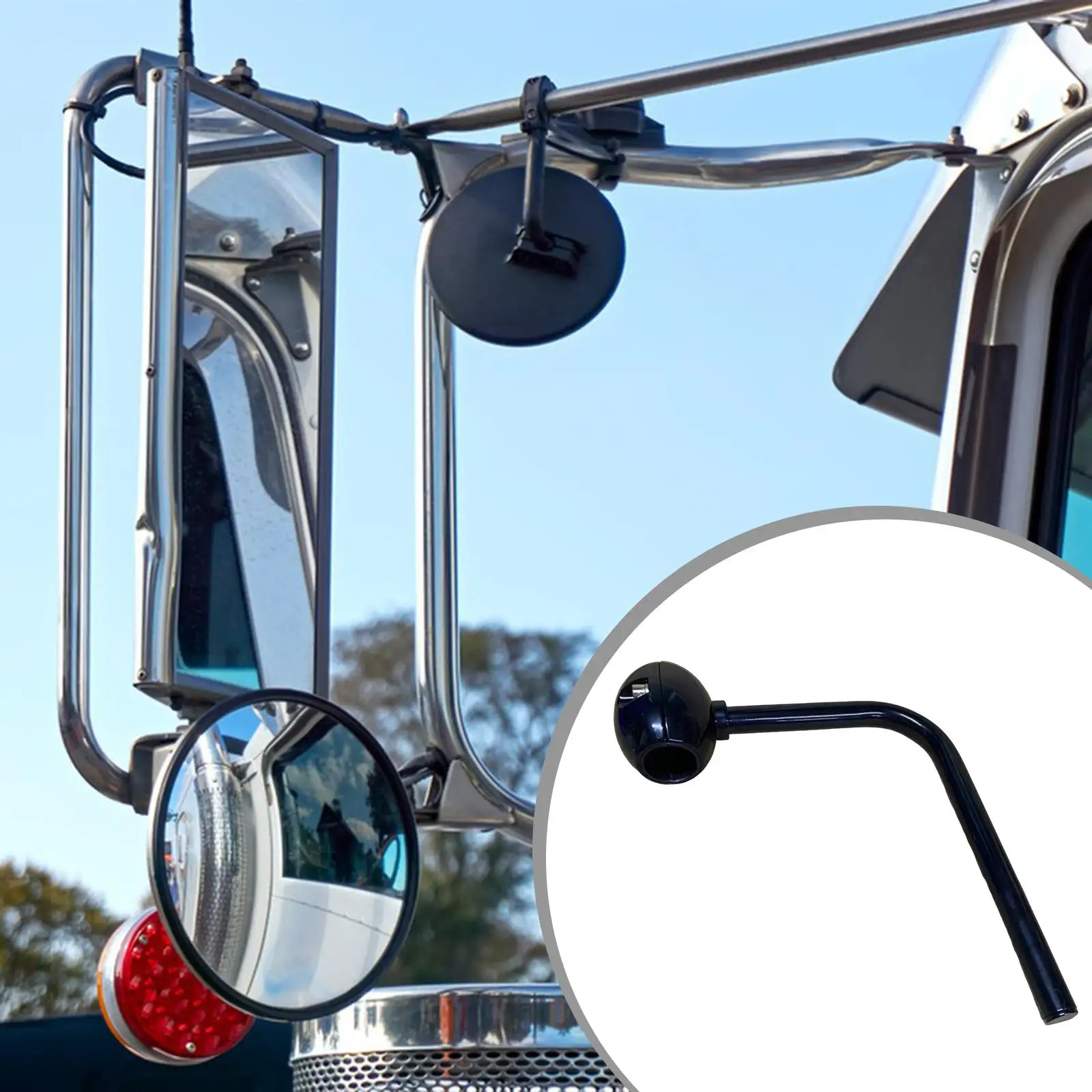 Excavator Rearview Mirror Bracket Holder,L Arm Mounting Replacement Part Spare,Mirror Reversing Accessories Easy Installation