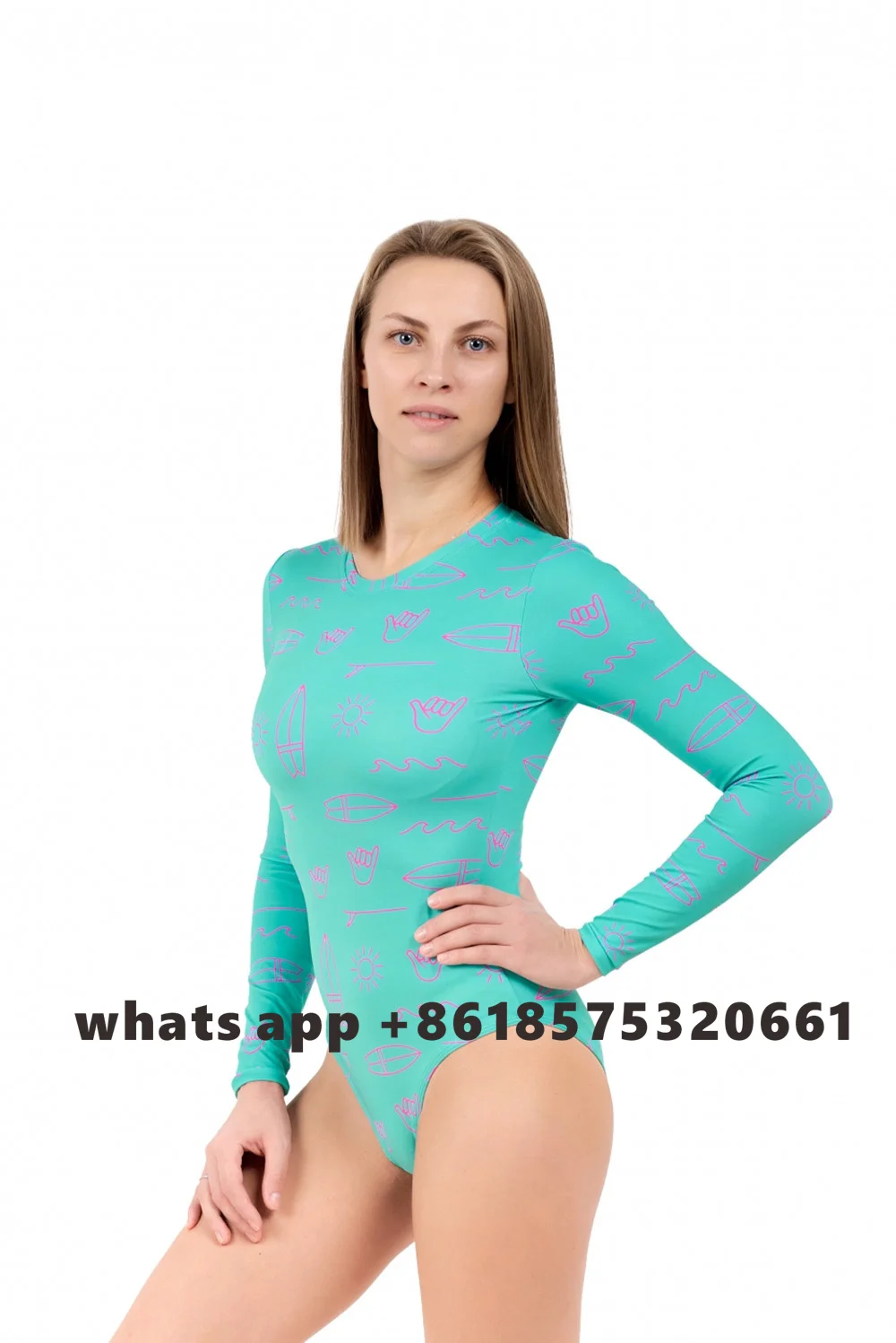 LOVE Wave Harmony-bañador de Surf para mujer, traje de baño de manga larga con cremallera trasera, deportivo, ajuste cómodo, de secado rápido, de una pieza, 2024