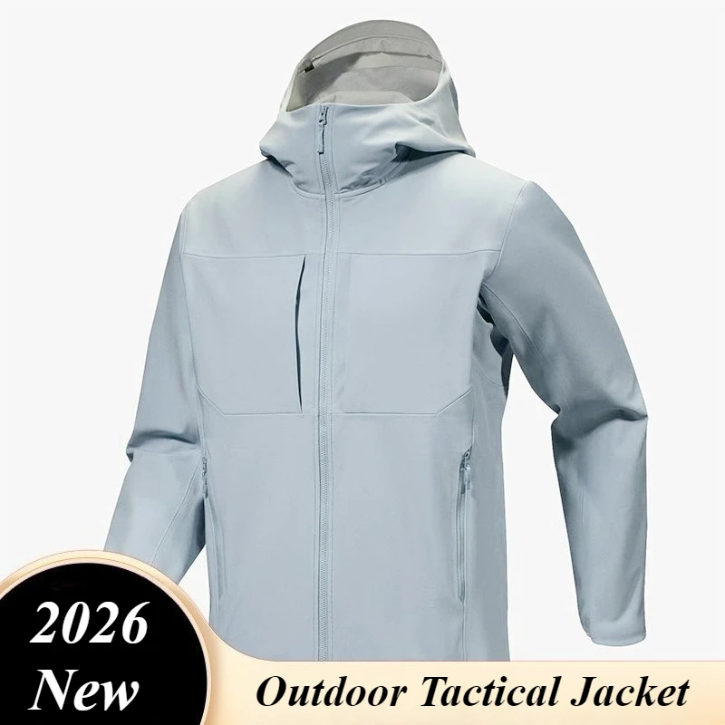 

Флисовая куртка с капюшоном Soft Shell, водонепроницаемая и ветрозащитная куртка для активного отдыха, прочная и износостойкая тактическая куртка, мотоциклетная куртка