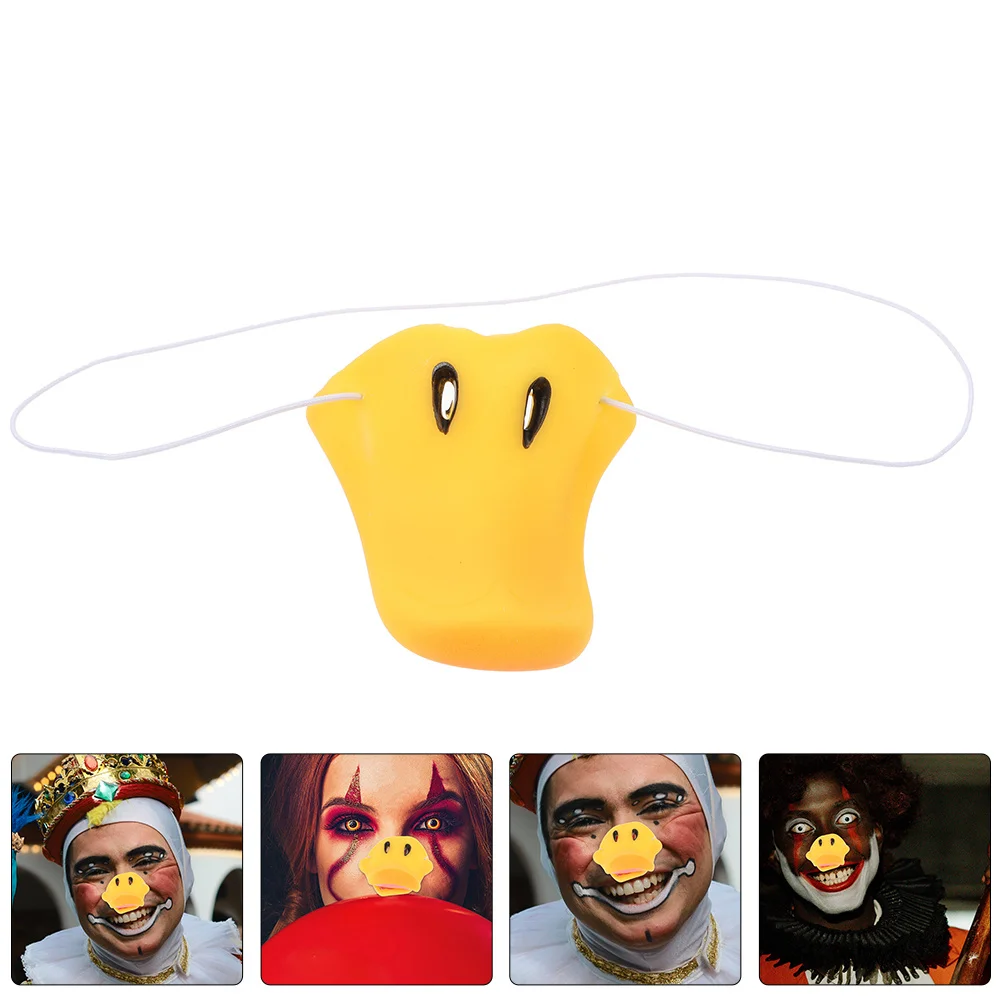 

2pcs Duck Nose Props Vinyl Small Nose For Cosplay Costume Party Circus Performance Halloween Dress Up Reusable Washable Compact