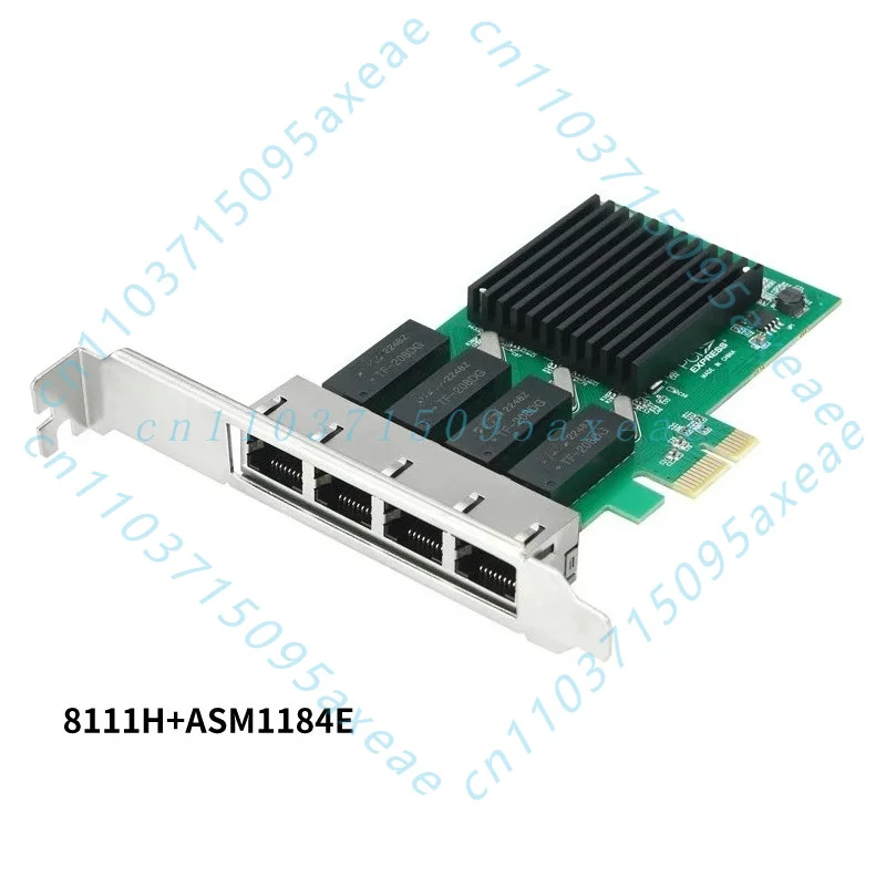 For Realtek RTL8111H Chip PCI-E X1 Quad Port Gigabit Ethernet Network Interface Card NIC 4x RJ45