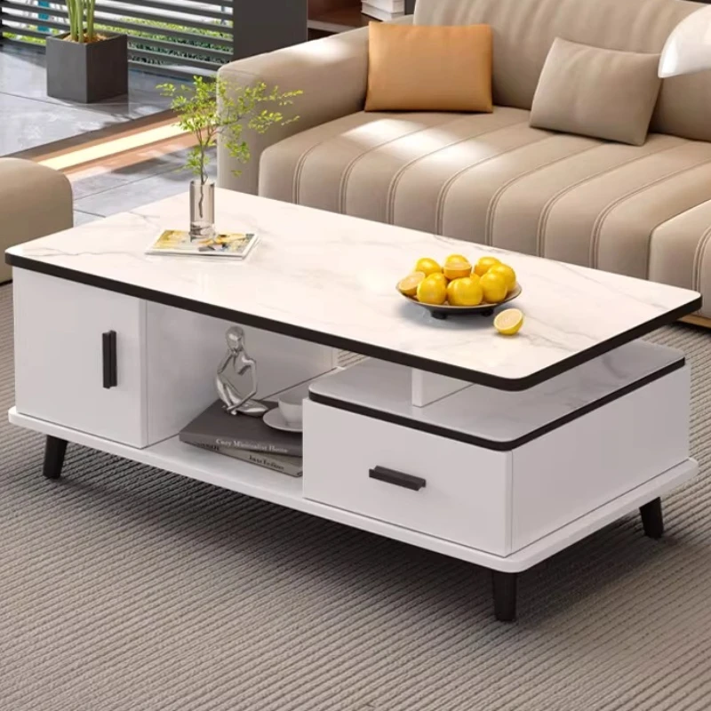 Minimalist Moving Coffee Table Drawers Luxury Nordic Modern Coffee Table Living Room Decoration Mesa Auxiliar Home Furniture
