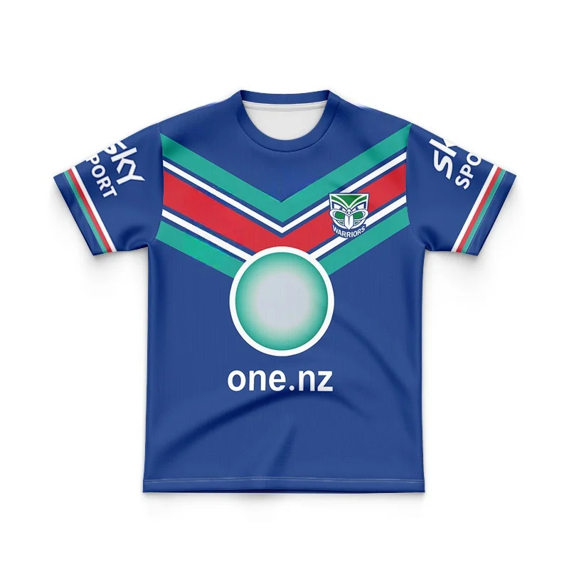 

KIDS New Zealand Warriors rugby jersey men's retro version