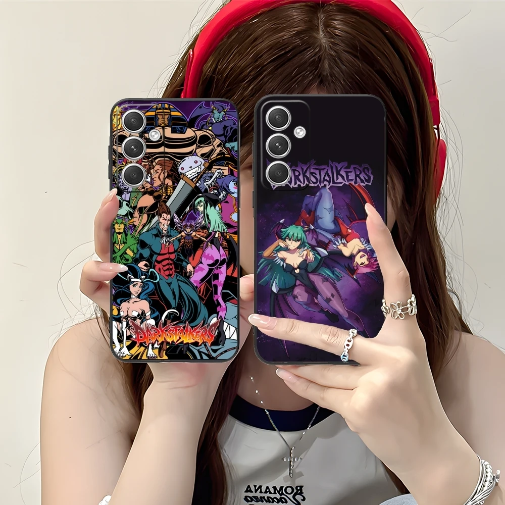 Darkstalkers Morrigan Mobile Cell Phone Case for Samsung M55 35 15 54 34 14 33 23 13 42 32 22 F55 23 12 5G Black Cover Shell