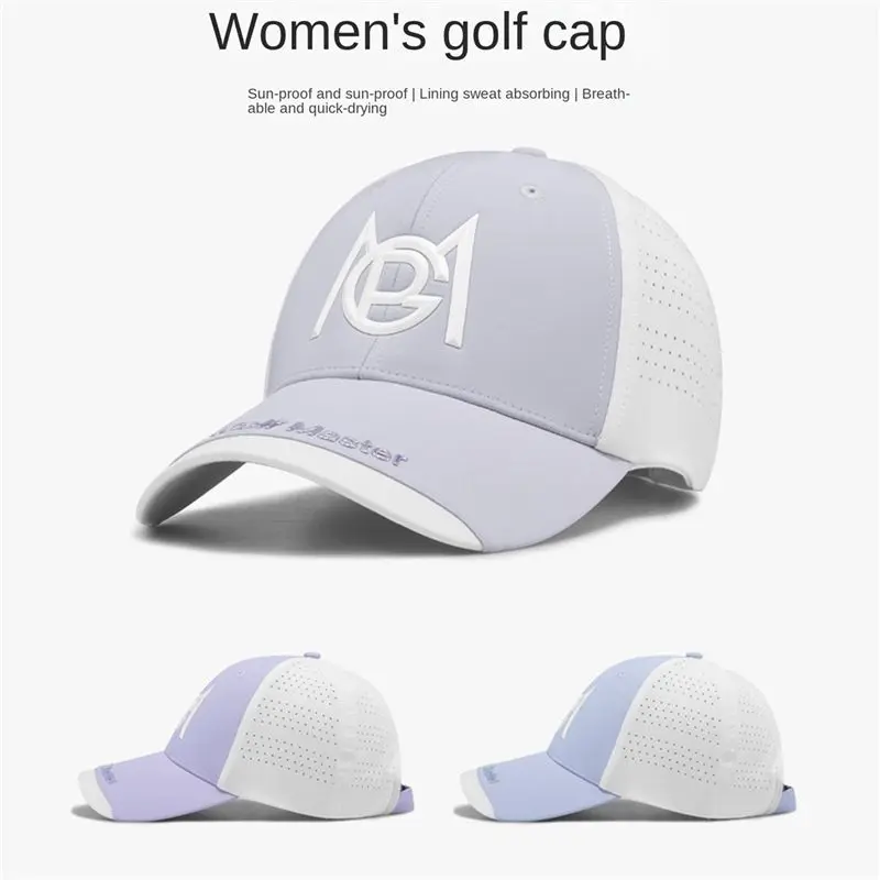 قبعات جولف نسائية من ABJV، قبعات بيسبول واقية من الشمس قابلة للتنفس ماصة للرطوبة وممتصة للعرق، أزرق فاتح