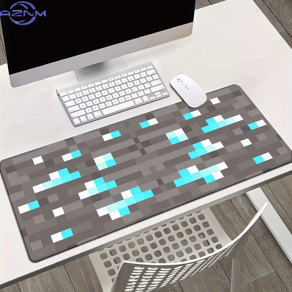 1pc, Game Ore, Pixel Style, HD Printed Pad for Desk, Multi Functional XXL Mousepad, Keyboard Gaming Mouse Mats, Office Computer