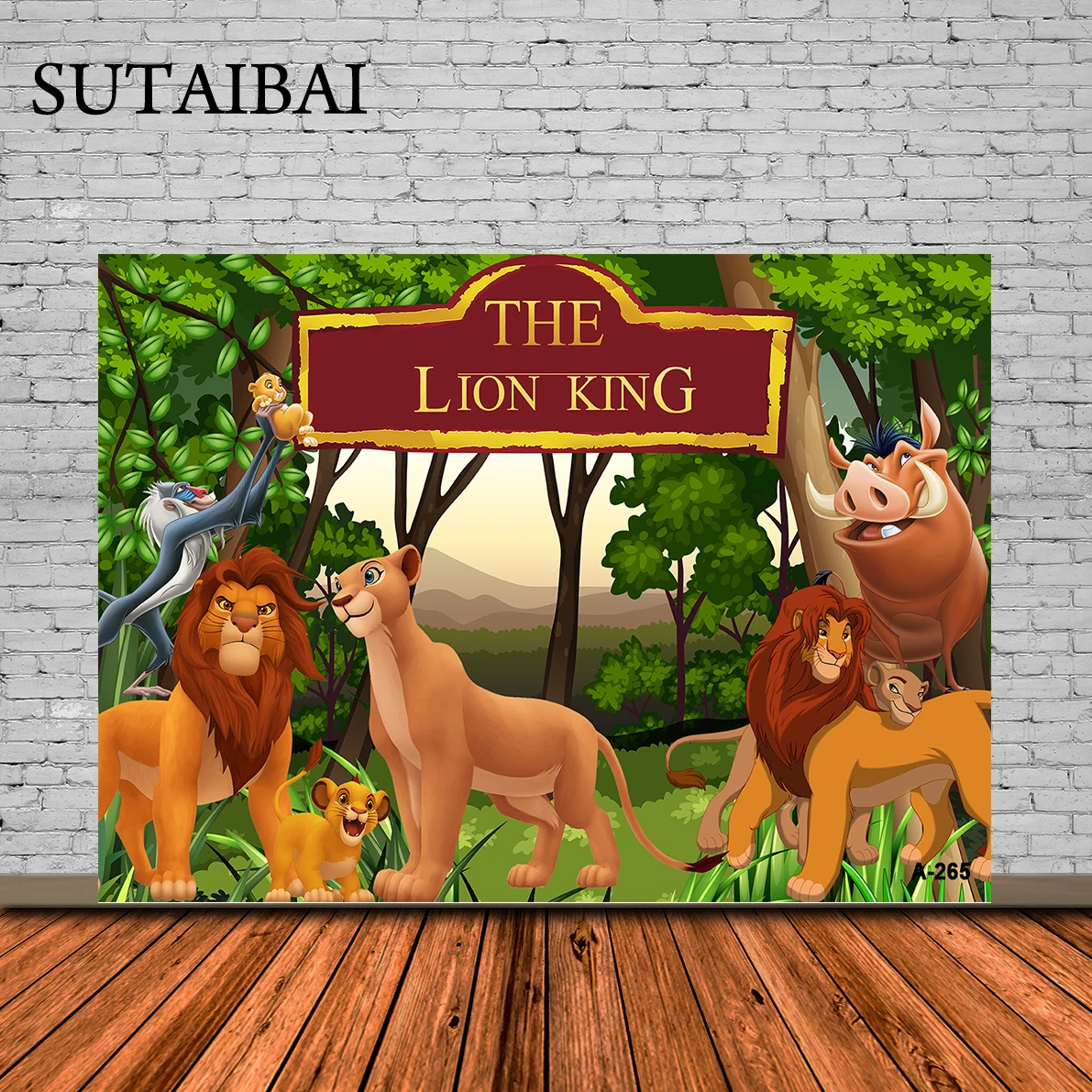 

Disney Simba Lion King Custom Backdrop Forest Kids Birthday Party Photo Background Sunset Baby Shower Banner Poster Cartoon