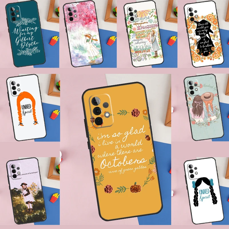 Anne of Green Gables For Samsung Galaxy A55 A35 A53 A33 A13 A15 A36 A56 A26 A16 A22 A32 A52 A54 A34 A05 A06 Case